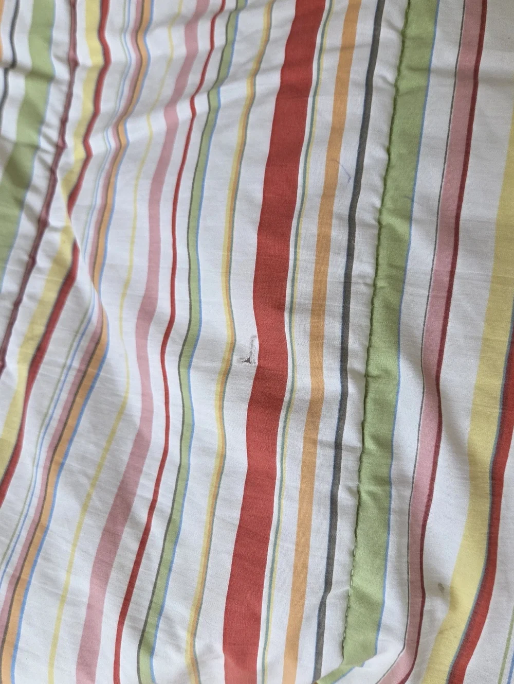 Ralph Lauren Harbor View Striped Comforter 100% Cotton 98x92 VTG Spring Summer